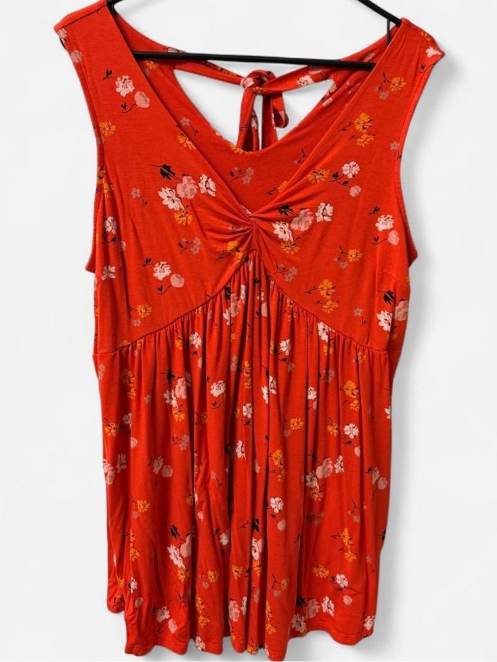 Maternity Floral Tie-Back Tank Top